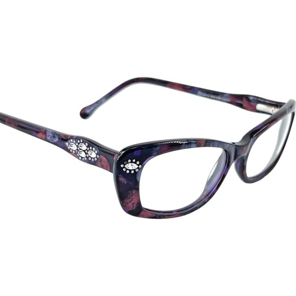Diva 5364 Women's Eyeglass Frame Burgundy Violet Mottled - Picture 5 of 5